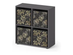 Divisória de sala preto 72.6x29x72 tetra