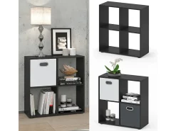 Divisória de sala preto 72.6x29x72 tetra