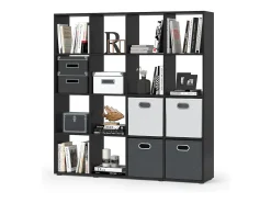 Divisória de sala preto 138.5x29x142.5 karree