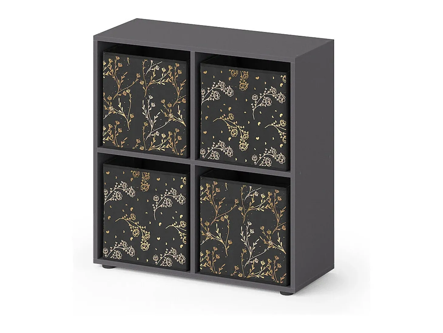 Divisória de sala preto 72.6x29x72 tetra