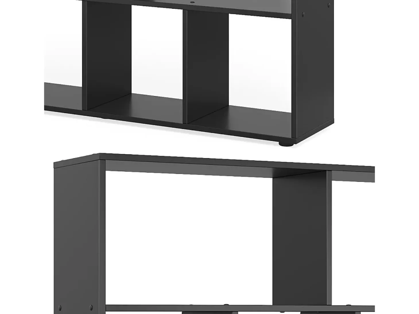 Divisória de sala preto 131.6x29x143 pilar