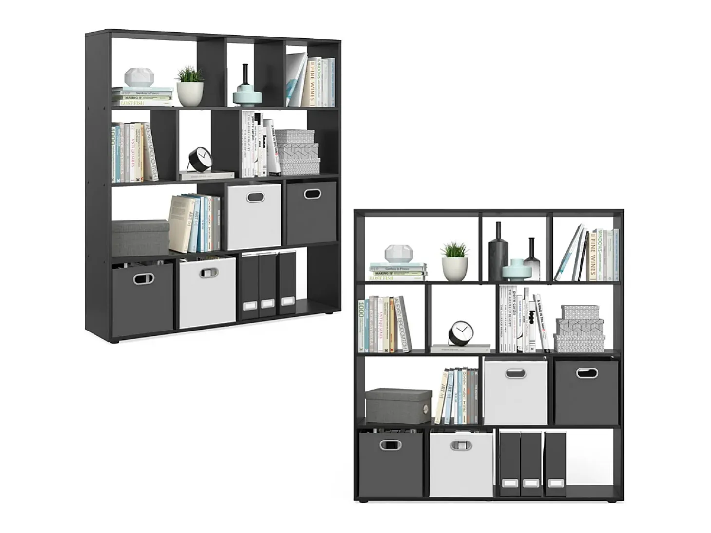 Divisória de sala preto 131.6x29x143 pilar