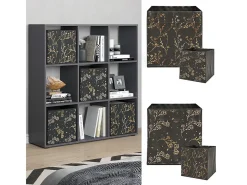 Divisória de sala preto 104x29x108 nove
