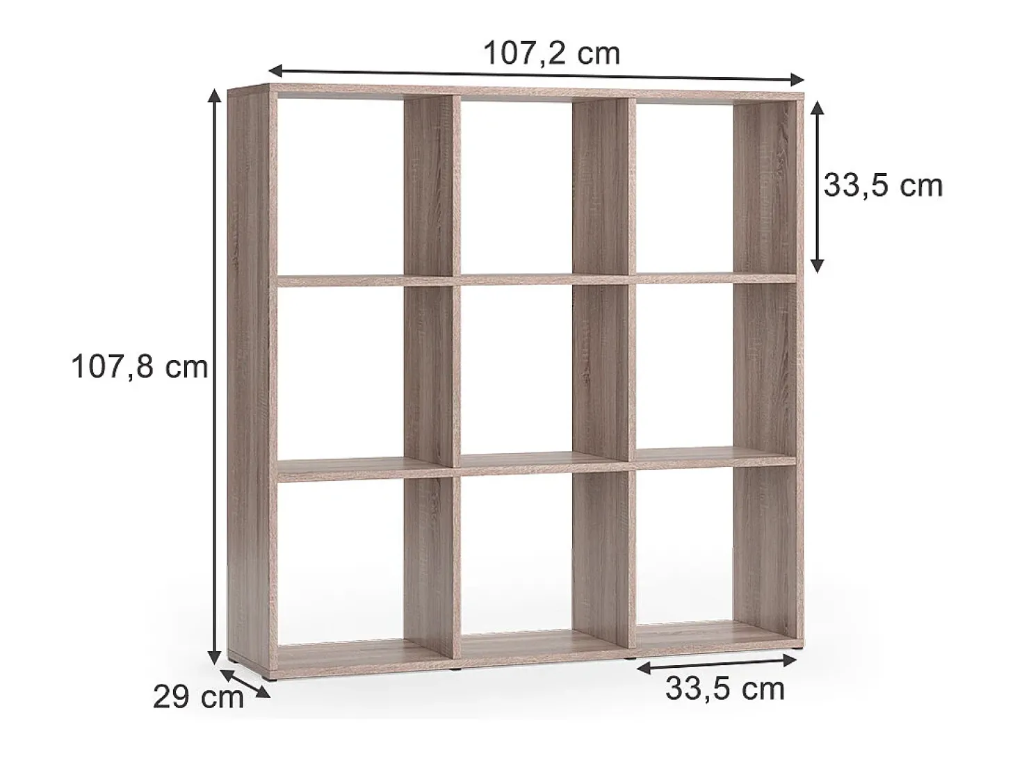 Divisória de sala sonoma 104x29x108 nove