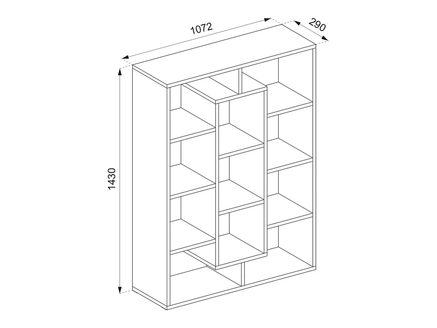 Drehregal branco 107.2x29x143