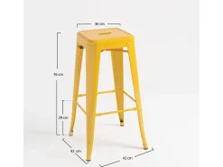 Dudeco Banco Leeds Alto Amarelo