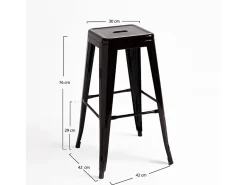 Dudeco Banco Leeds Alto Preto
