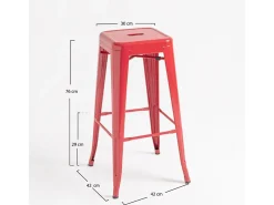 Dudeco Banco Leeds Alto Vermelho
