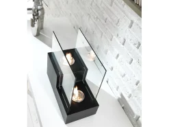Due passi - Vela de mesa de bioetanol em metal preto