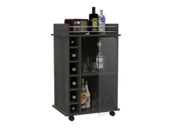 Dukat Bar Trolley, com rodas e porta de vidro