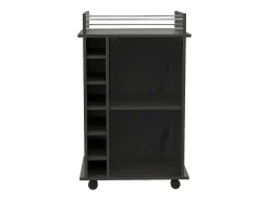 Dukat Bar Trolley, com rodas e porta de vidro