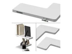 Eckregal branco 40.5x28.5x2.5 curva