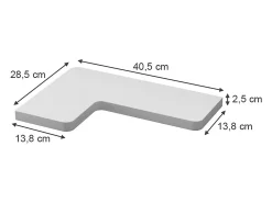 Eckregal branco 40.5x28.5x2.5 curva