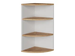 Eckregal carvalho branco/dourado 30x30x60 ecki