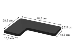 Eckregal preto 40.5x28.5x2.5 curva