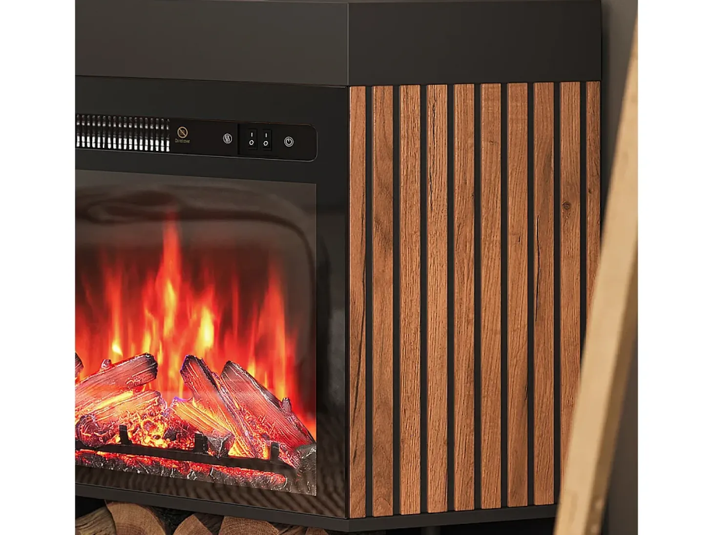 Elektrokamin preto 100x73x80 lynea