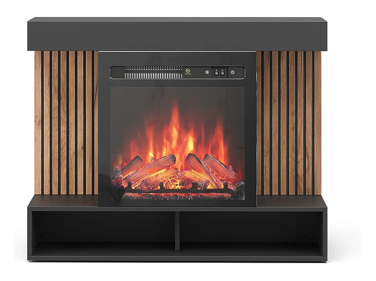 Elektrokamin preto 100x25x80 lynea