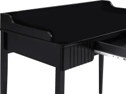 Escrivaninha console com 1 gaveta em MDF preto fosco - RENEVI por Pascal Morabito