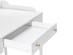 Escrivaninha de console com 1 gaveta em MDF branco fosco - RENEVI por Pascal Morabito