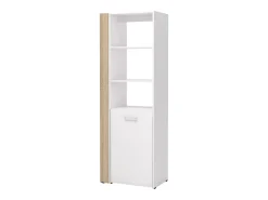 Escrivaninha modular TUPELIO com 10 nichos, nas cores natural e branca -