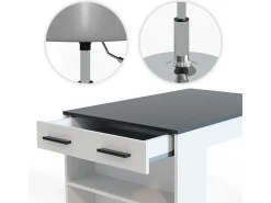 Esstisch-Set antracite/branco 67x100x77.5 repose