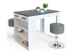 Esstisch-Set antracite/branco 67x100x77.5 repose