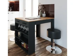 Esstisch-Set carvalho antracite/goldkraft 67x100x77.5 repose