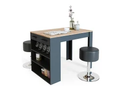 Esstisch-Set carvalho antracite/goldkraft 67x100x77.5 repose