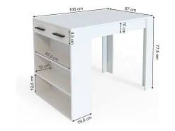 Esszimmertisch branco 67x100x77.5 repose