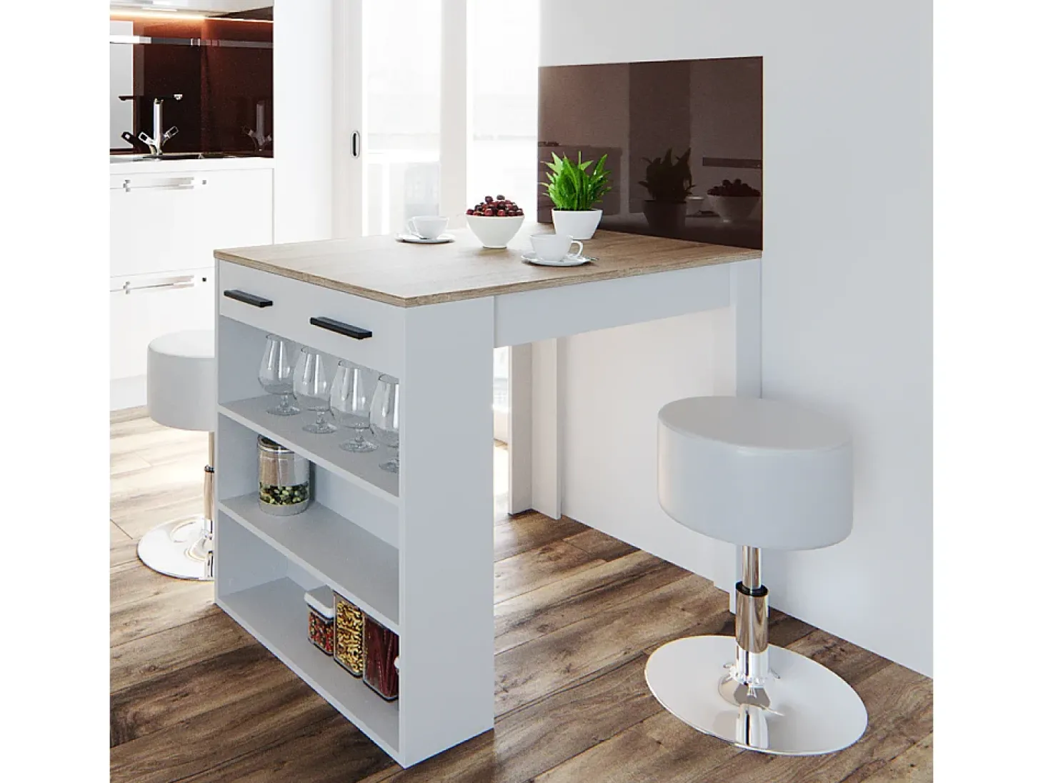 Esszimmertisch sonoma/branco 67x100x77.5 repose
