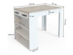 Esszimmertisch sonoma/branco 67x100x77.5 repose