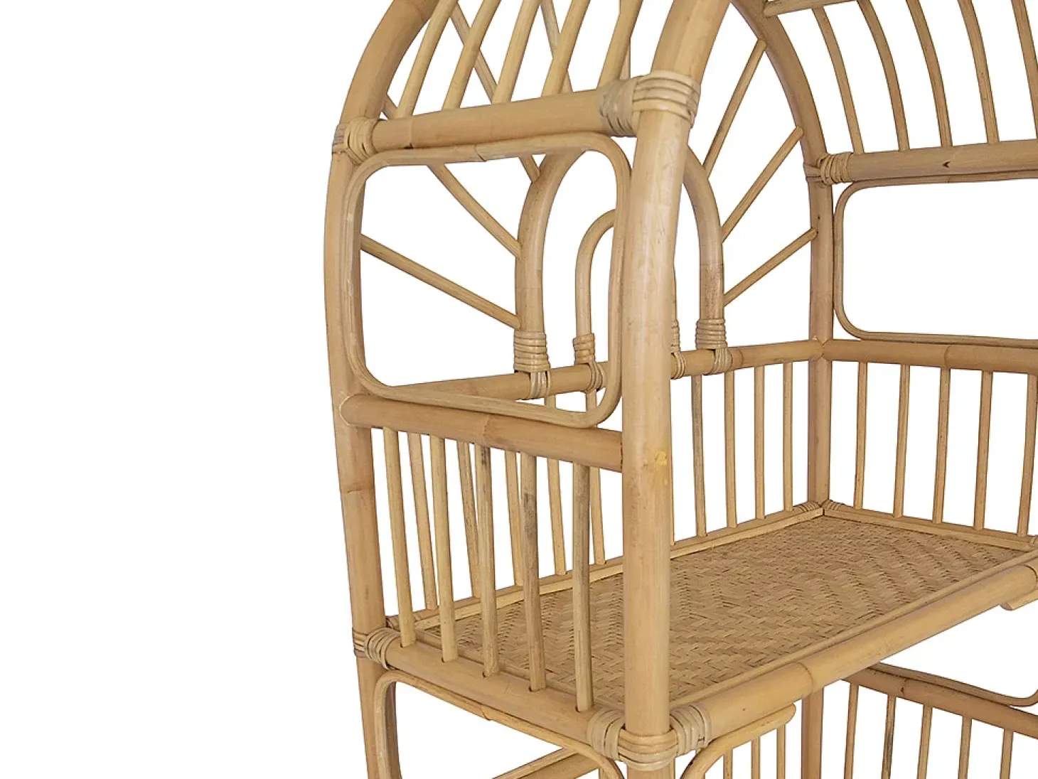 Estante - 4 prateleiras - Material: rotim - Cor: natural - IRISOU