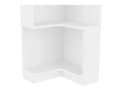 Estante 63,5×45×175 cm - fita LED com mudança de cor - 5 níveis de armazenamento - design de canto - branco