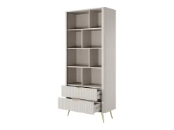 Estante: 2 gavetas, Bege, 88,2 x 38 x 193,8 cm
