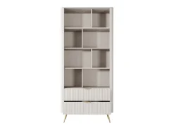 Estante: 2 gavetas, Bege, 88,2 x 38 x 193,8 cm