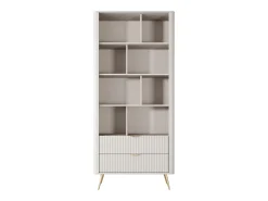 Estante: 2 gavetas, Bege, 88,2 x 38 x 193,8 cm
