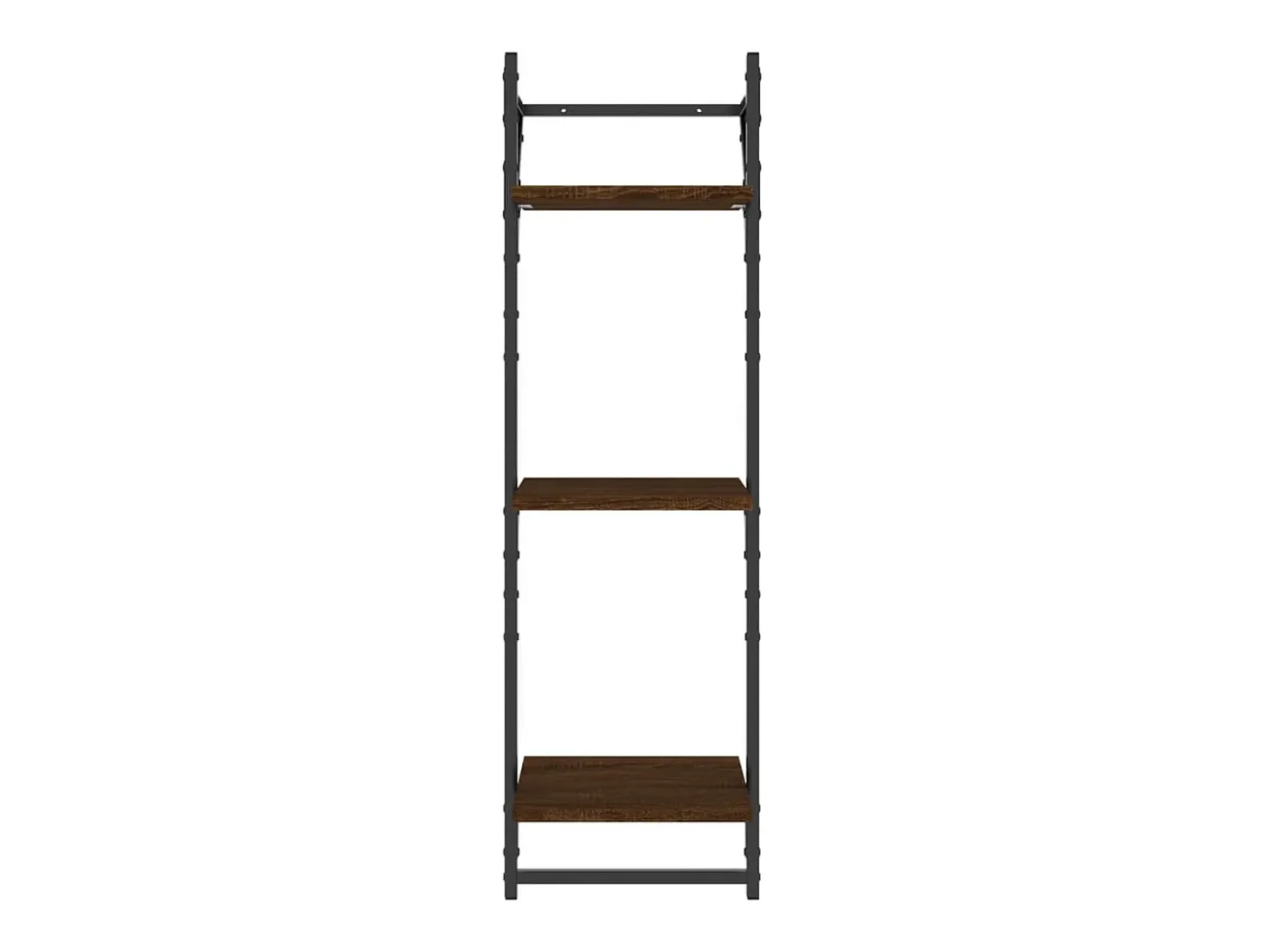 Estante 3 prat. c/ barras 2 pcs 30x25x100 cm carvalho castanho PT491212