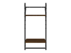Estante 2 prat. c/ barras 2 pcs 30x25x65 cm carvalho castanho PT393004