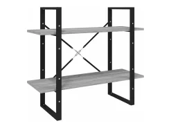 Estante 2 prat. 80x30x70 cm derivados madeira cinzento sonoma