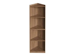 Estante / prateleira de canto - 55×32×180 cm - Com sistema anti-queda - Vitrine - MDF - Marrom