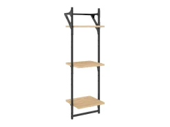 Estante 3 prateleiras + barras 2pcs 30x25x100cm carvalho sonoma PT108214