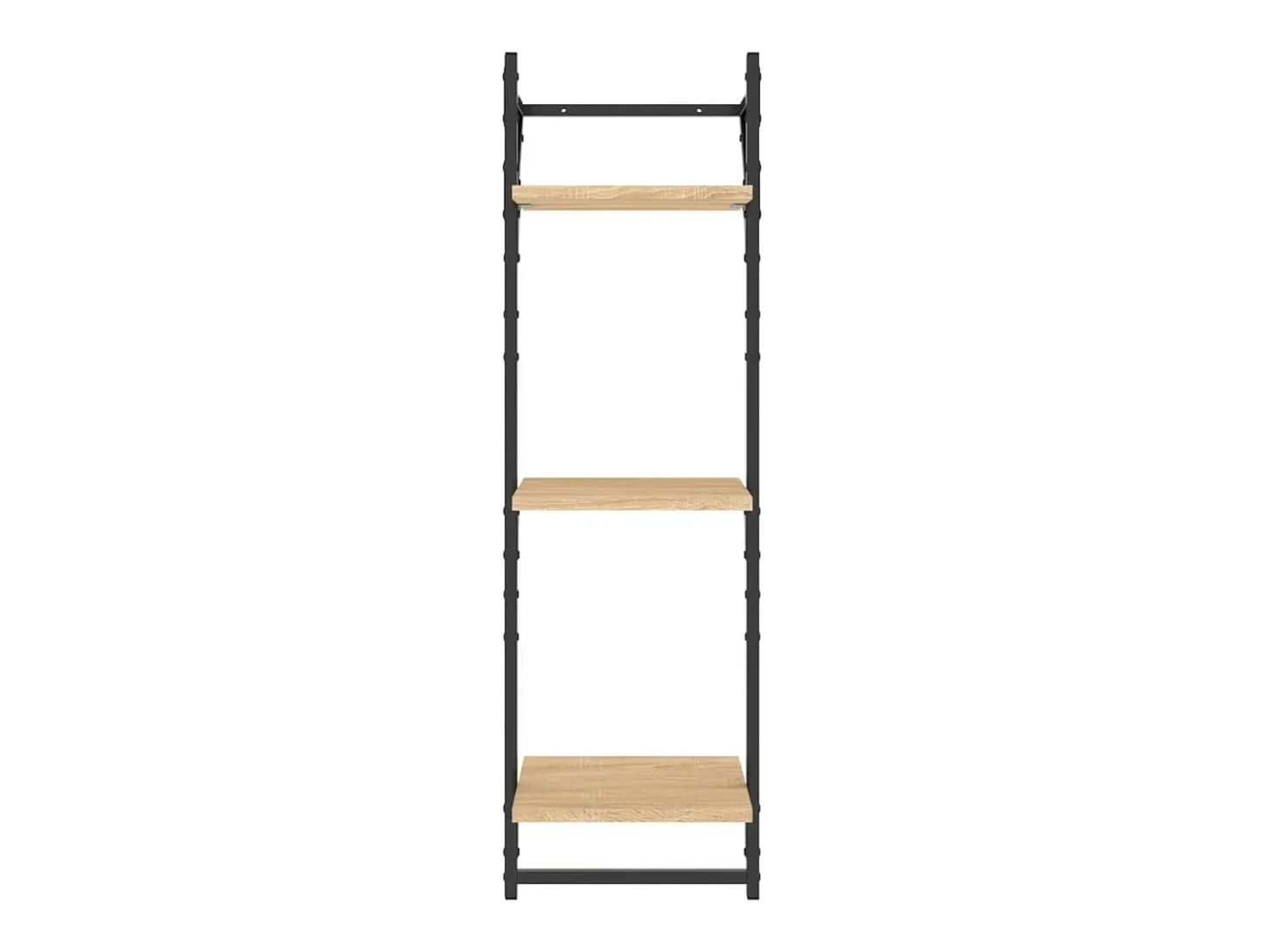 Estante 3 prateleiras + barras 2pcs 30x25x100cm carvalho sonoma PT108214