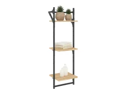 Estante 3 prateleiras + barras 2pcs 30x25x100cm carvalho sonoma PT108214