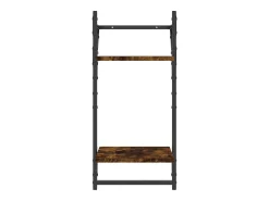 Estante 2 prateleiras c/ barras 2pcs 30x25x65cm carvalho sonoma