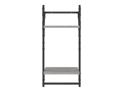 Estante 2 prateleiras c/ barras 2pcs 30x25x65cm cinzento sonoma