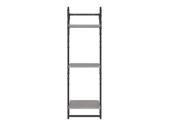Estante 3 prateleiras c/ barras 2pcs 30x25x100 cm cinza sonoma PT970692