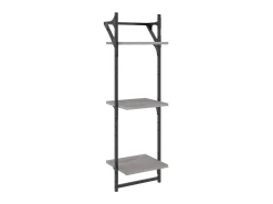 Estante 3 prateleiras c/ barras 2pcs 30x25x100 cm cinza sonoma PT970692