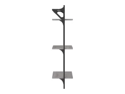 Estante 3 prateleiras c/ barras 2pcs 30x25x100 cm cinza sonoma