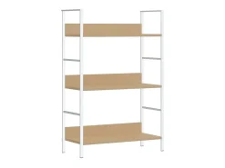 Estante 3 prateleiras derivados de madeira cor carvalho