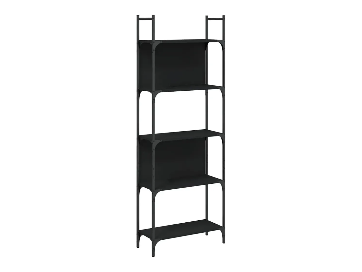 Estante 5 prateleiras 60,5x24x166,5 cm derivados madeira preto